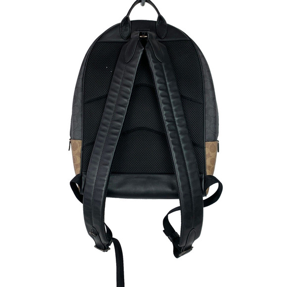 Coach Metropolitan Soft Backpack Brown Black Colorblock Signature Canvas Leather - Picture 5 of 11